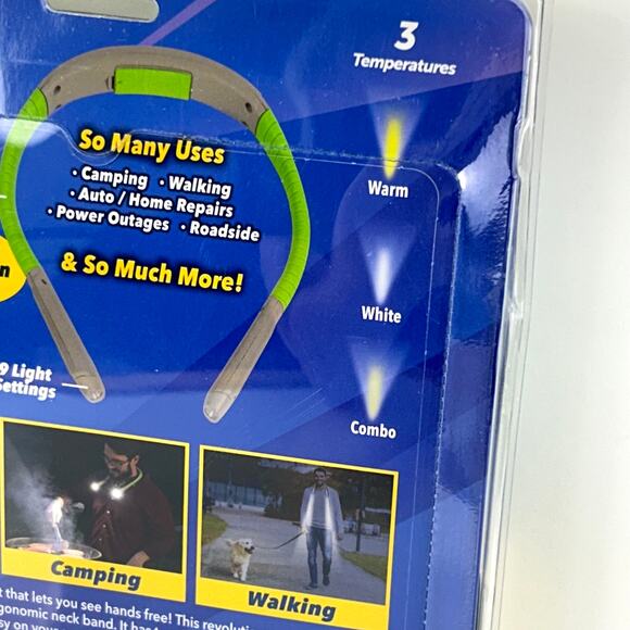 Lizard Neck Book Reading Light As Seen on TV Hands Free Portable Green Gray NEW - Picture 6 of 11